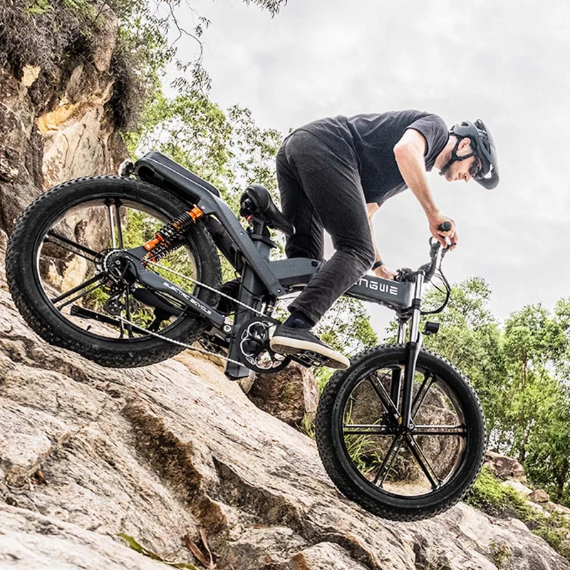 ENGWE X26 Electric Mountain Bike 26" Off-Road Fat Tires Dual 1000W Motors