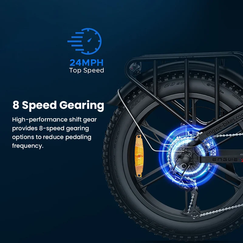 ENGWE ENGINE Pro Electric Mountain Bike 20" Fat Tires 750W 48V 16Ah Battery