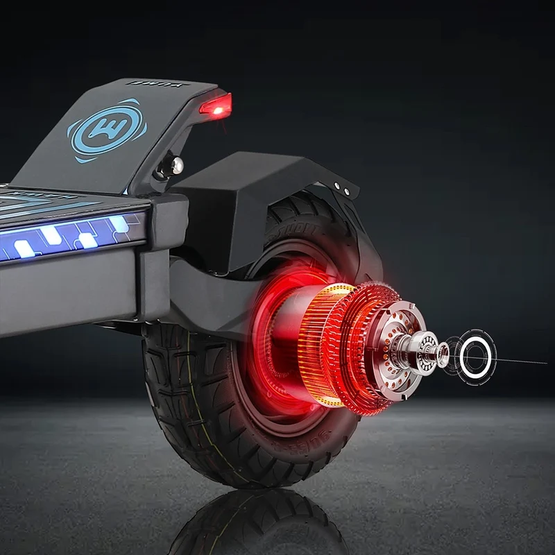 YUME HAWK Electric Scooter 10" Tires Dual 1200W Motors 60V 22.5Ah Battery