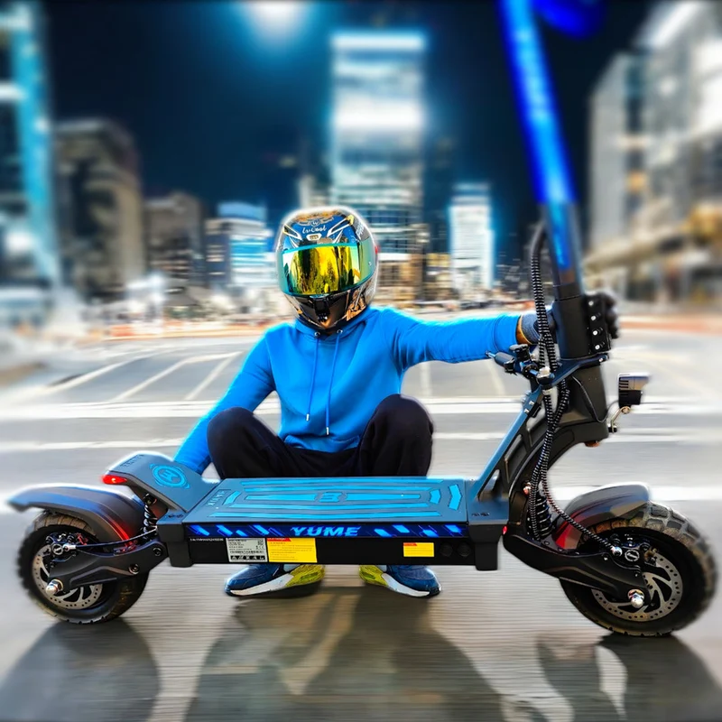 YUME HAWK Electric Scooter 10" Tires Dual 1200W Motors 60V 22.5Ah Battery