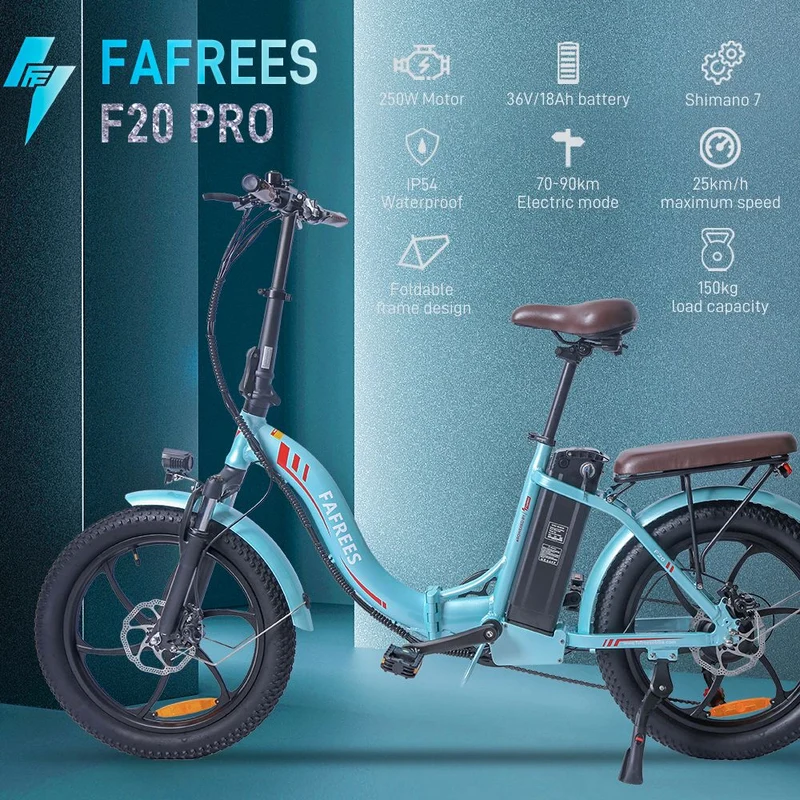 Fafrees F20 Pro Electric City Bike 20" Tires 250W Motor 36V 18Ah Battery
