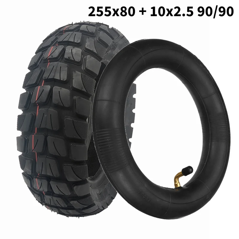 Set 255x80 Tuovt Off-Road Reifen mit 10x2.5 90/90° Ventil Schlauch