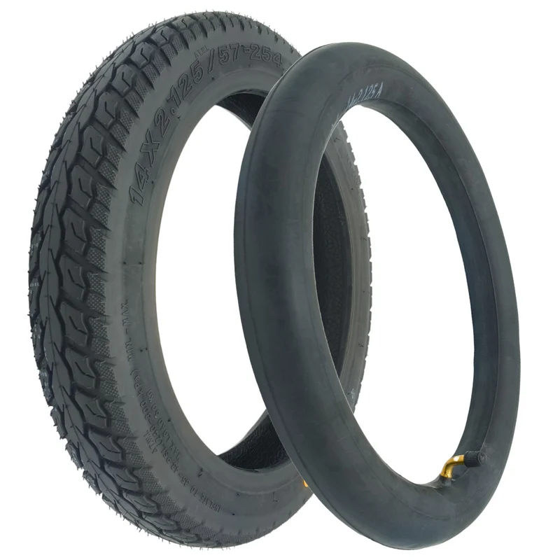 Fiido D3 Pro Reifen Set 14x2.125 / 57-254 mit Schlauch 14x2.125 45/90°