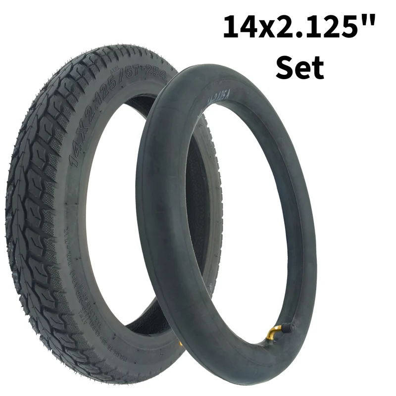 Fiido D3 Pro Reifen Set 14x2.125 / 57-254 mit Schlauch 14x2.125 45/90°