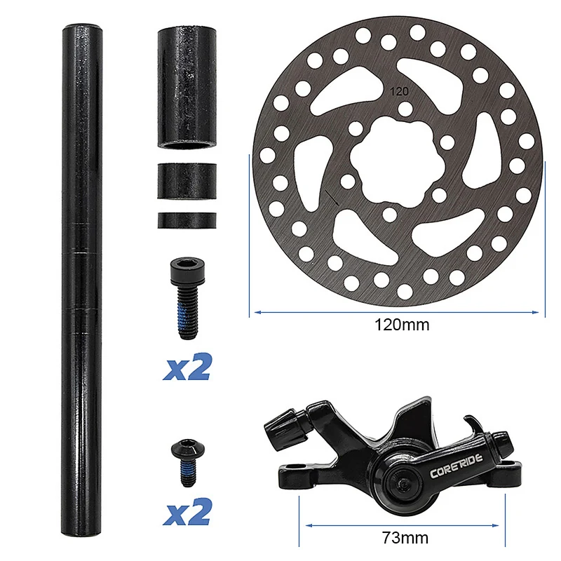 Komplettrad 6,1" B34 mit Bremsscheibe und Bremssattel für Navee N20 / N40