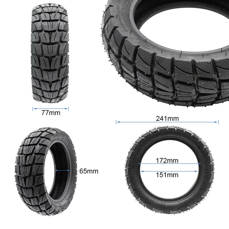 Tubeless Offroad Reifen 255x80 (10x3.00-6) mit Ventil für Generic E-Scooter
