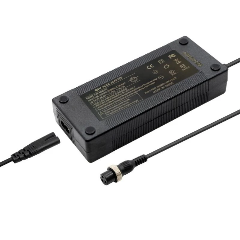 Ladegerät Netzteil Premium 66.4V 1.75A GX16 Anschluss mit Netzkabel