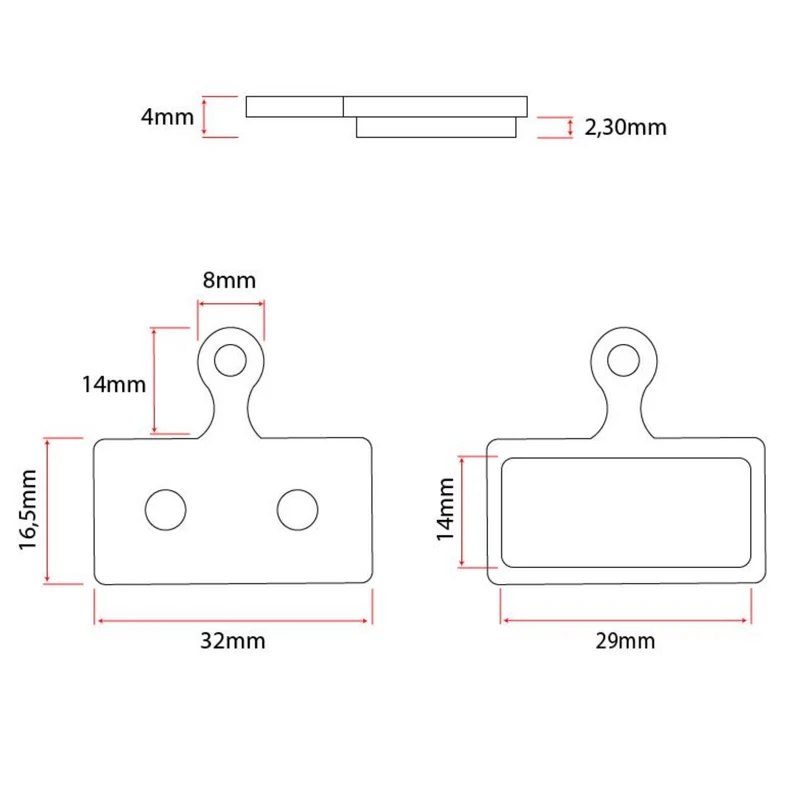 Bremsbelag Semi Metall für XT SLX M785 M615 M675 M786.