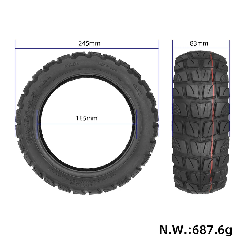 10 Zoll Offroad Reifen 80/65-6.5 Mantel für E-Scooter