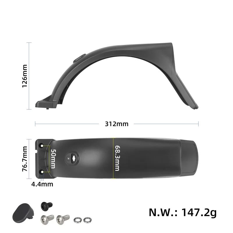 Original Hinterer Kotflügel mit Haken und 2 Schrauben für Xiaomi 5 Max