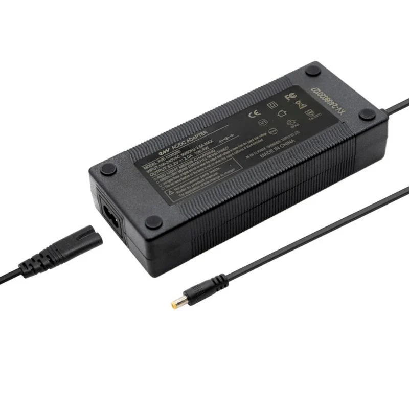 Ladegerät Netzteil Premium 54.6V 2A 5,5x2,1 mm Anschluss mit Netzkabel Ewheel Passive Kühlung