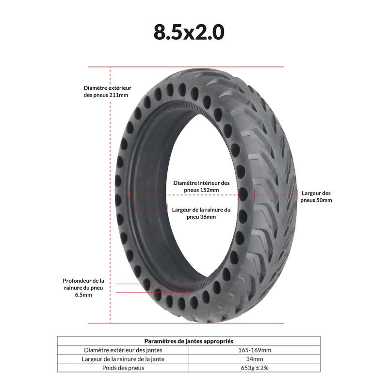 Honeycomb Reifen 8.5 x 2.0