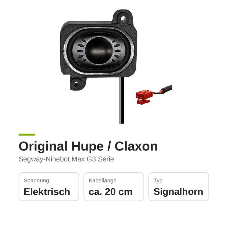 Original Hupe Claxon Signalhorn für Segway Ninebot Max G3 G3D E-Scooter