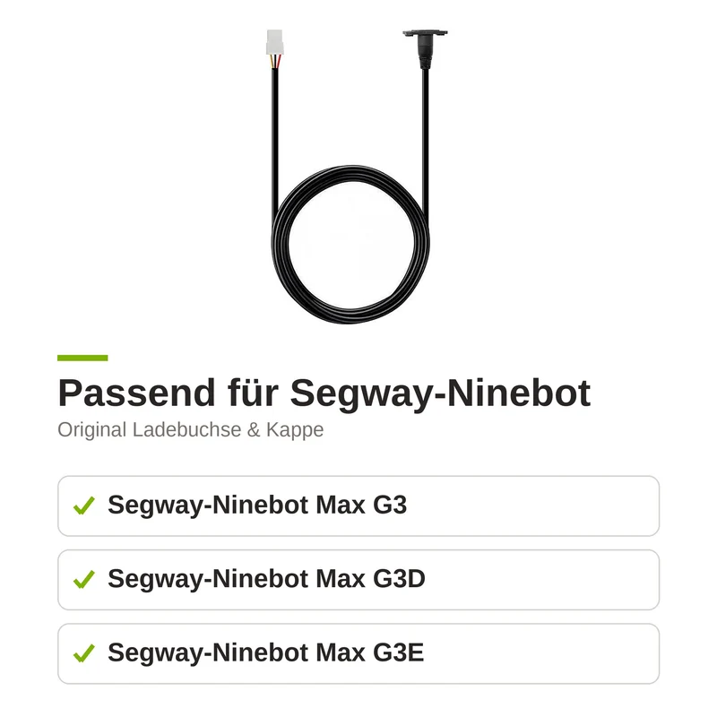 Original Ladeanschluss Abdeckung Kappe für Segway Ninebot Max G3 G3D E-Scooter