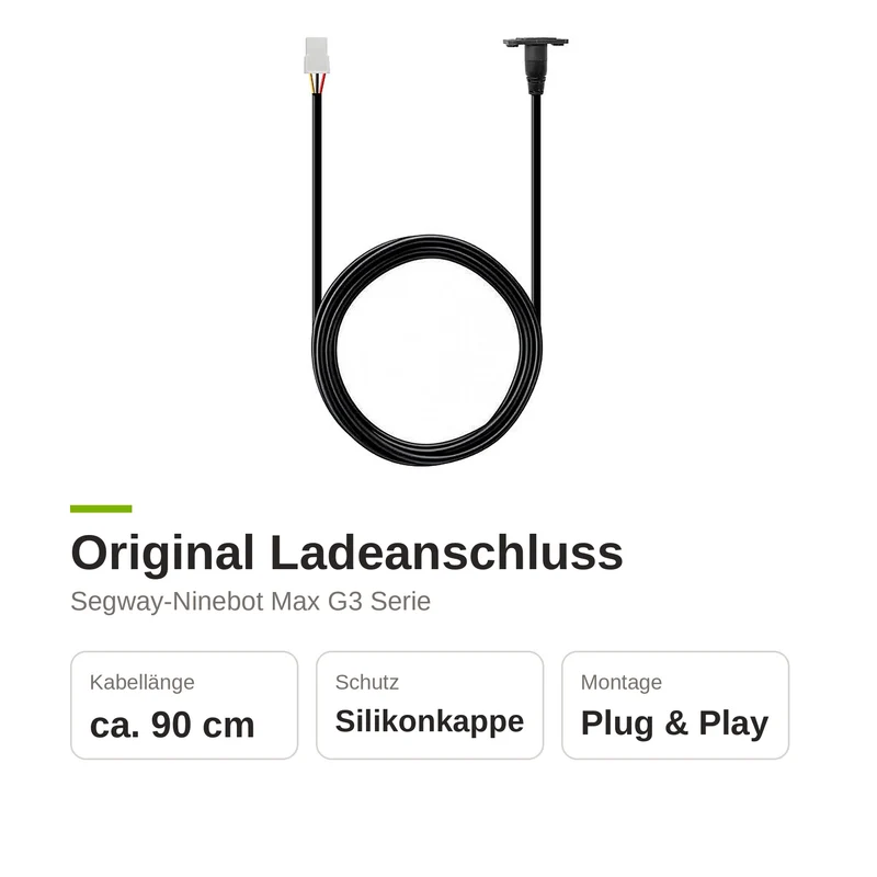 Original Ladeanschluss Abdeckung Kappe für Segway Ninebot Max G3 G3D E-Scooter