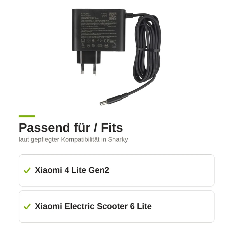 Original Ladegerät 24,2V 1,5A für Xiaomi 4 Lite Gen 2 Xiaomi 6 Lite