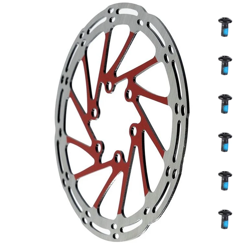 Bremsscheibe 140mm 6 Loch rot mit Schrauben für Xiaomi 6 Ultra
