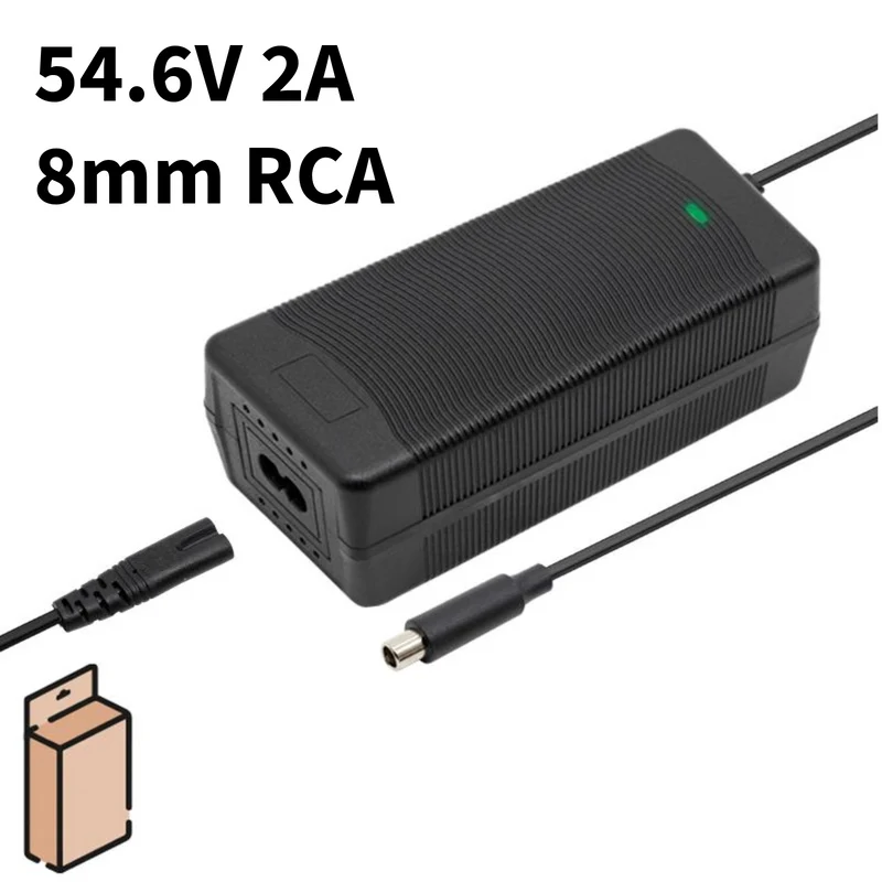 Ladegerät Netzteil 54.6V 2A 8mm RCA Anschluss mit Netzkabel