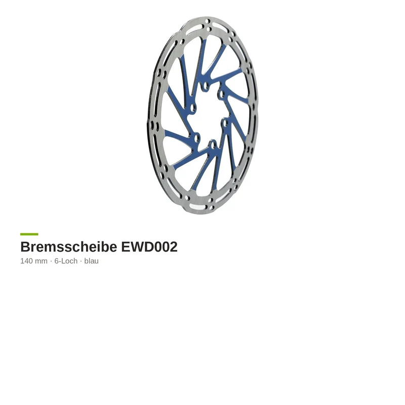 Bremsscheibe EWD002 140mm 6-Loch Blau mit Schrauben für Ninebot F20