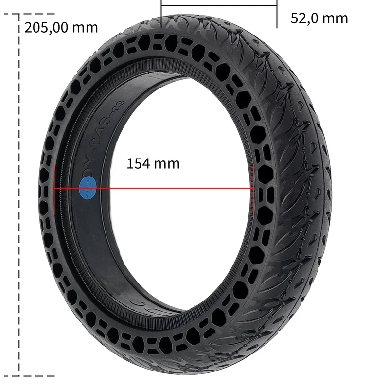 iScooter E9 Pro E9 Vollgummi Honeycomb Weich 8,5x2 Zoll Reifen