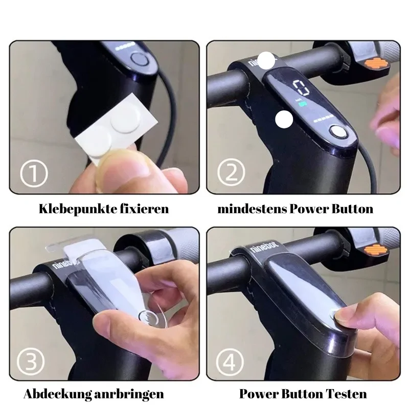 Displayschutz Dashboard Schutz Wasserdicht für Segway Ninebot F- und D-Serie (F20–F40 / D18–D38)