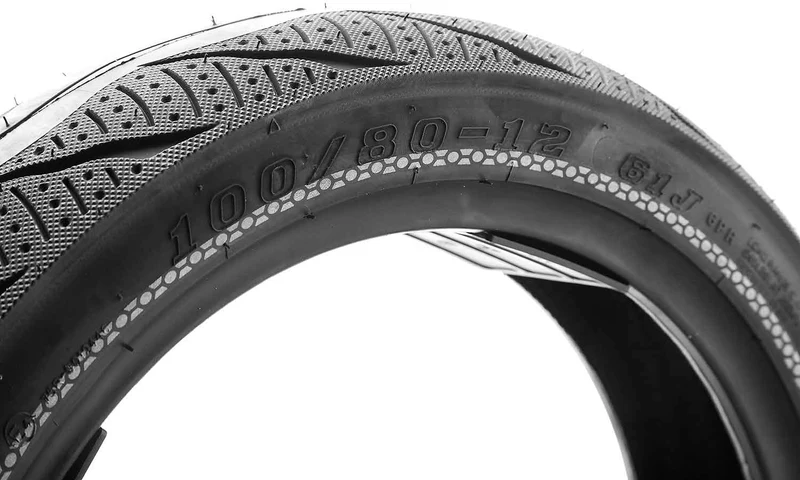 Reifen für Hinterrad mit Strassenprofil 100 / 80 - 12 ( H - 971 )