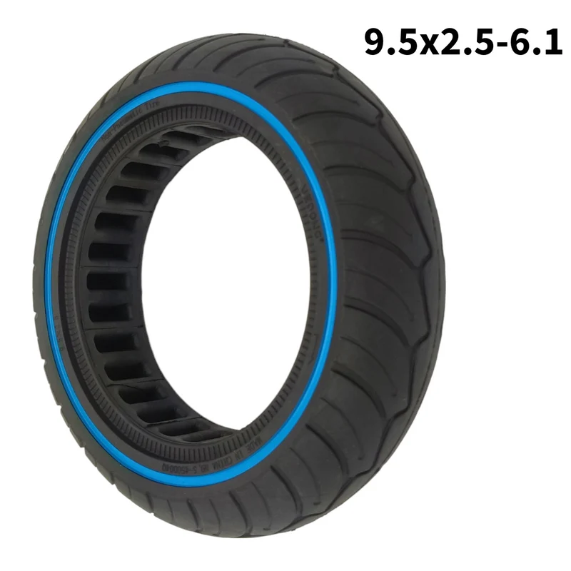 Vollgummi Reifen 9.5x2.5-6.1 Schwarz / Blau
