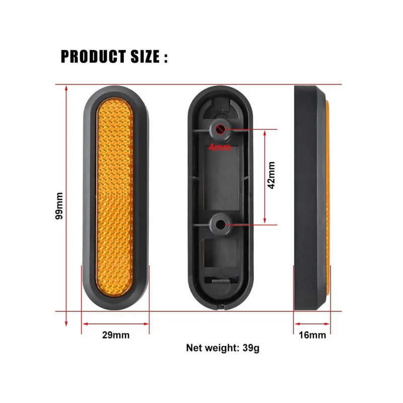 Hinterradabdeckung mit Reflektor Seitenabdeckung für Xiaomi Scooter 4/ 4 Lite Gen1