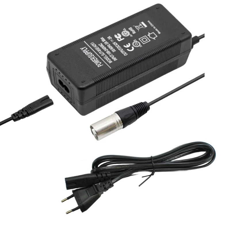 Ladegerät Netzteil 42V 2A XLR Anschluss mit Netzkabel Aktive Kühlung