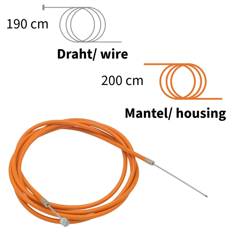 Trommelbremskabel orange 190cm für Xiaomi 4 Go