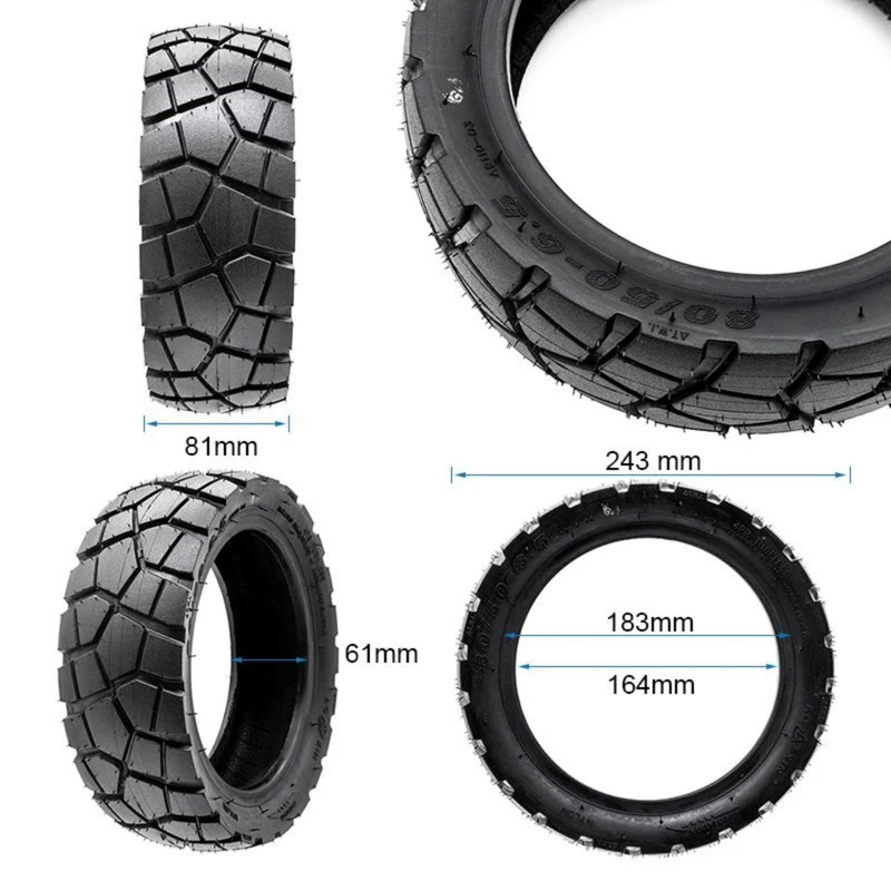 Tubeless Reifen 80/50-6.5 für Ausom L2 Ausom L2 Dual Motor Aftermarket