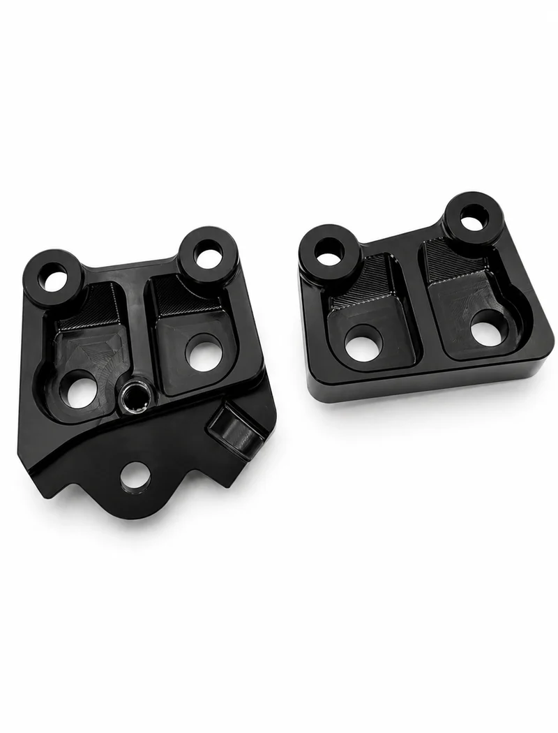 Talaria XXX Metal Foot Peg Brackets | CNC Upgrade Mounts (Black & Chrome)