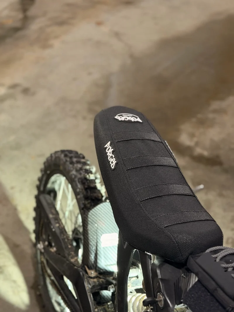 Forged Racing E-Moto Ribbed Seat Cover | Grip Seat Cover for Surron, Talaria & E-Ride