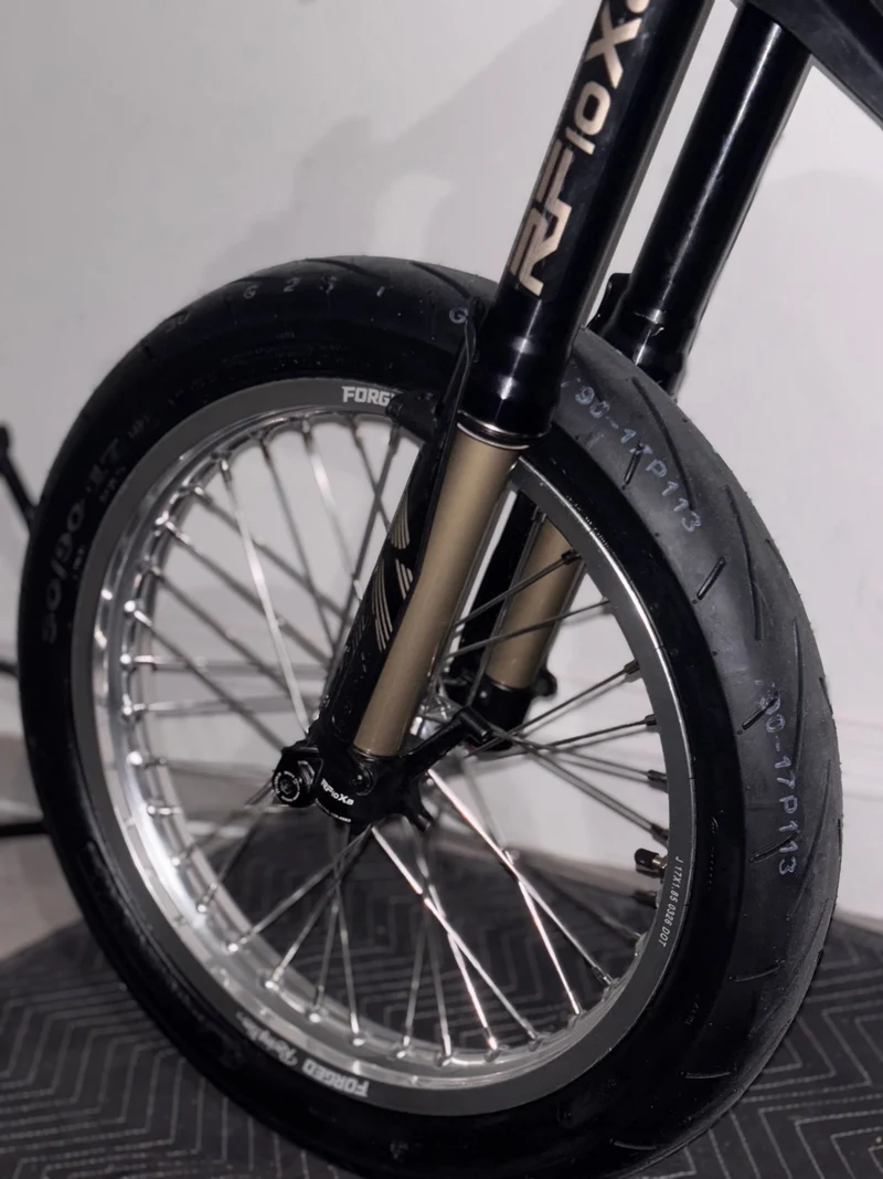 Talaria XXX / MX4, MX3, Sting - Supermoto Wheelset (Thick/Wide) - Chrome Silver