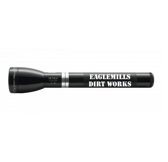 ML150LR Rechargeable LED Fast - Charging Flashlight - Gloss Black - Custom Tactical Engraving