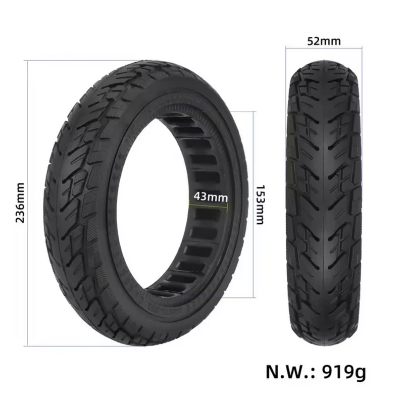 Vollgummireifen 250x54 Schwarz Ulip für Xiaomi 4 E-Scooter