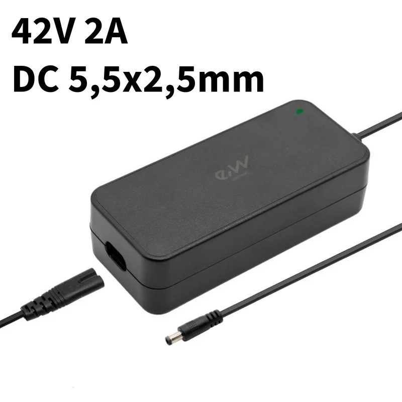 VMAX VX5 GT Premium Ladegerät Netzteil DC 5,5x2,5 mm 42V 2A für 36V Akku
