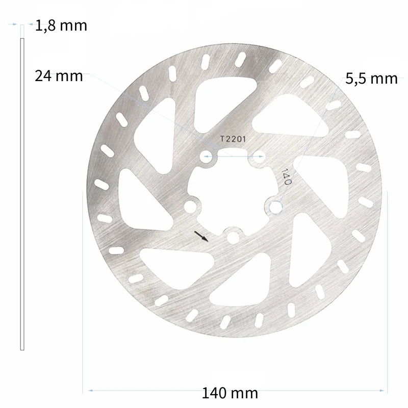 Original Bremsscheibe 140mm 5H für Xioami Mi 4 E-Scooter