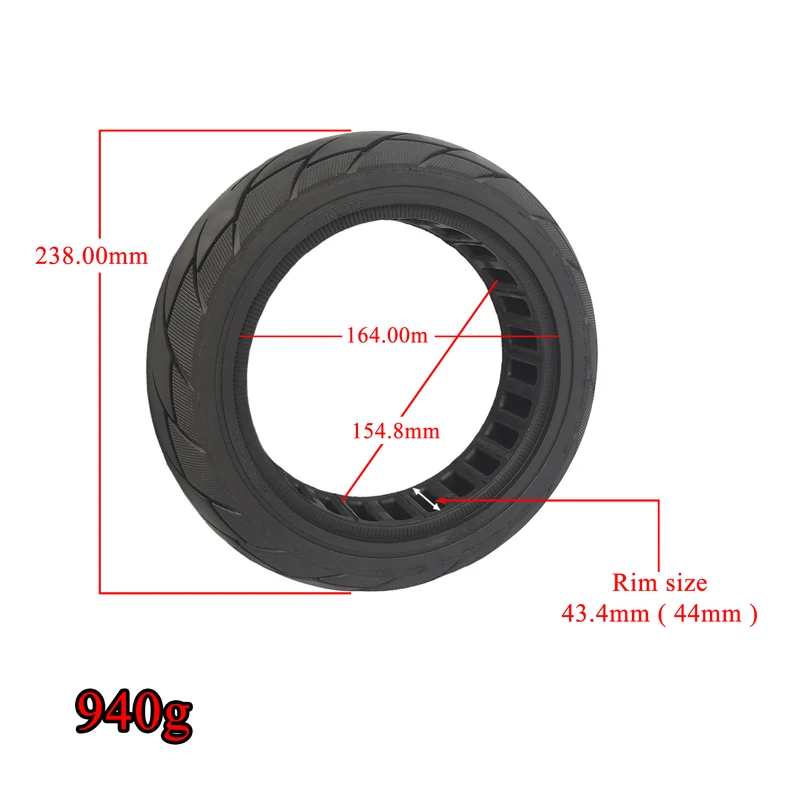 10x2.125 (44mm) Vollgummi Reifen Schwarz