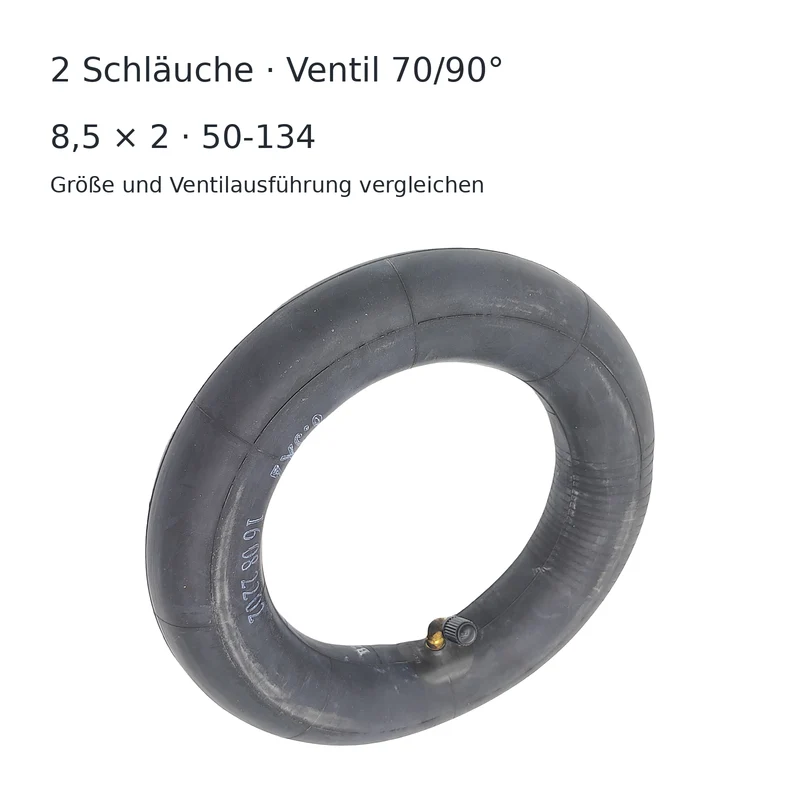 Schlauch 8.5x2 (50-134) 70/90° Ventil 2er-Set