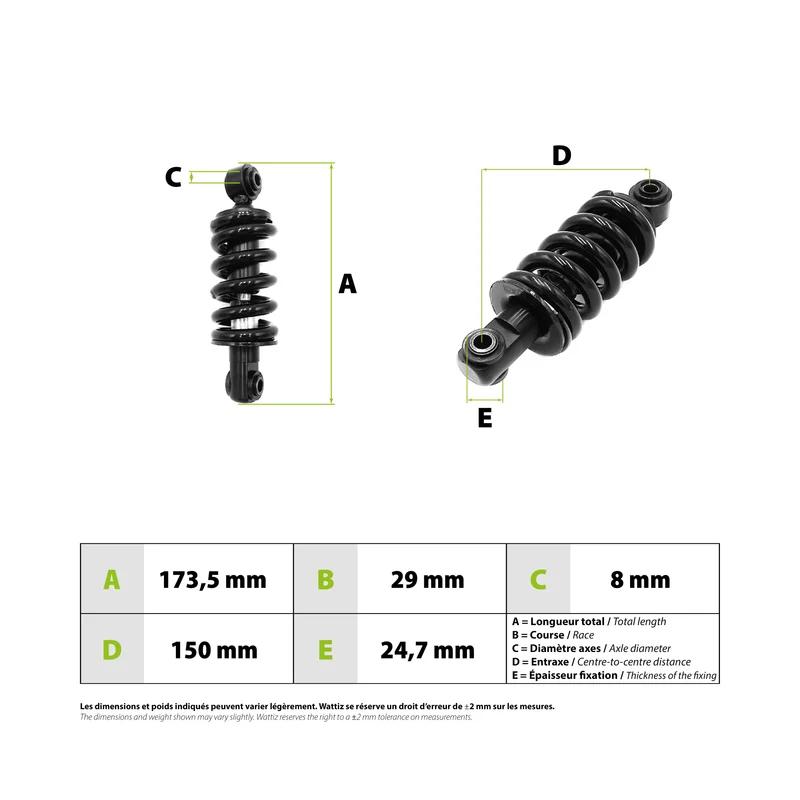 Amortisseur arriere Ninebot Segway ZT3 Pro