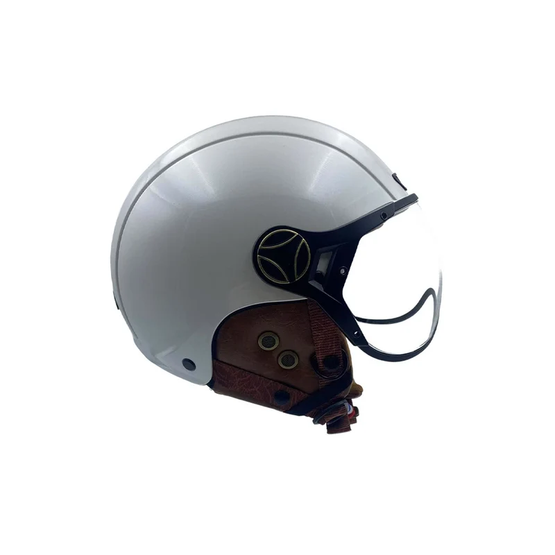 Casque JET blanc brillant (taille XS à XXL)