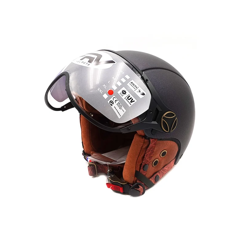 Casque JET vert mat caméléon (taille XS à XXL) (M)