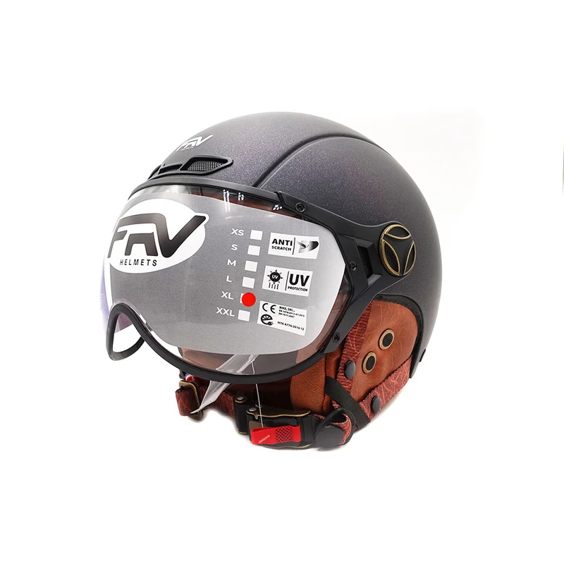 Casque JET vert mat caméléon (taille XS à XXL) (S)