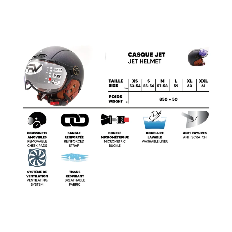 Casque JET vert mat caméléon (taille XS à XXL) (XS)