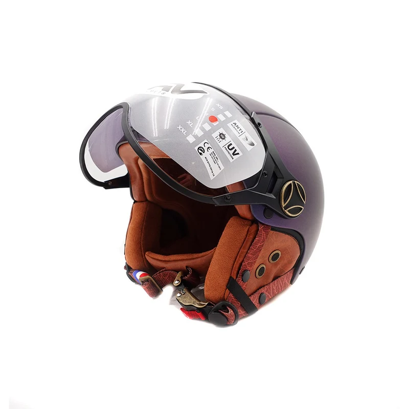 Casque JET bleu mat caméléon (taille XS à XXL) (XL)