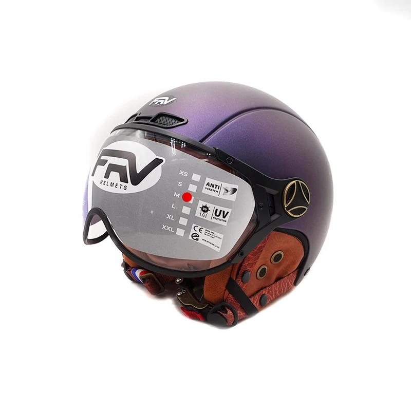 Casque JET bleu mat caméléon (taille XS à XXL) (L)