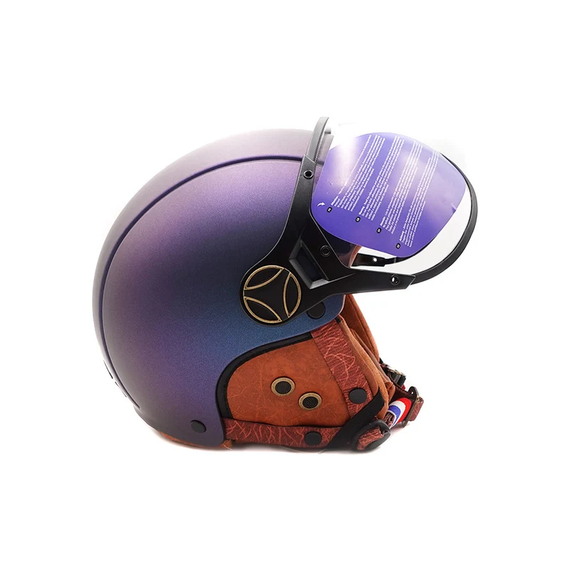 Casque JET bleu mat caméléon (taille XS à XXL) (XS)