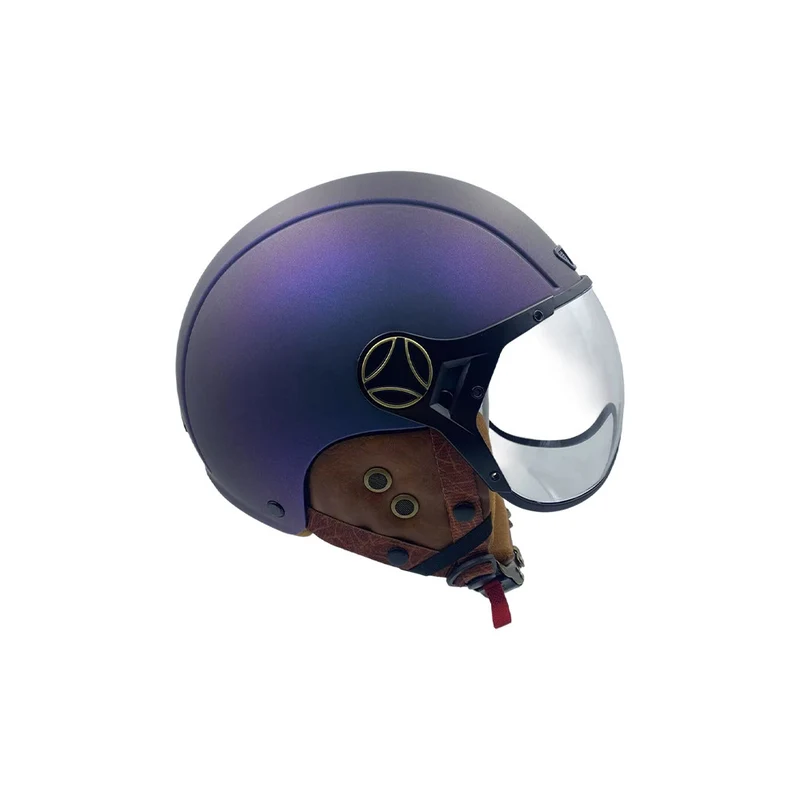 Casque JET bleu mat caméléon (taille XS à XXL)