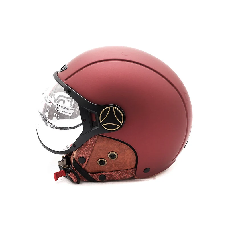 Casque JET bordeaux mat (taille XS à XXL) (XXL)